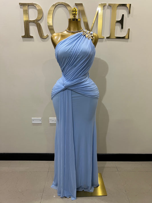 Michelle Petal Grace Dress (Light Blue)