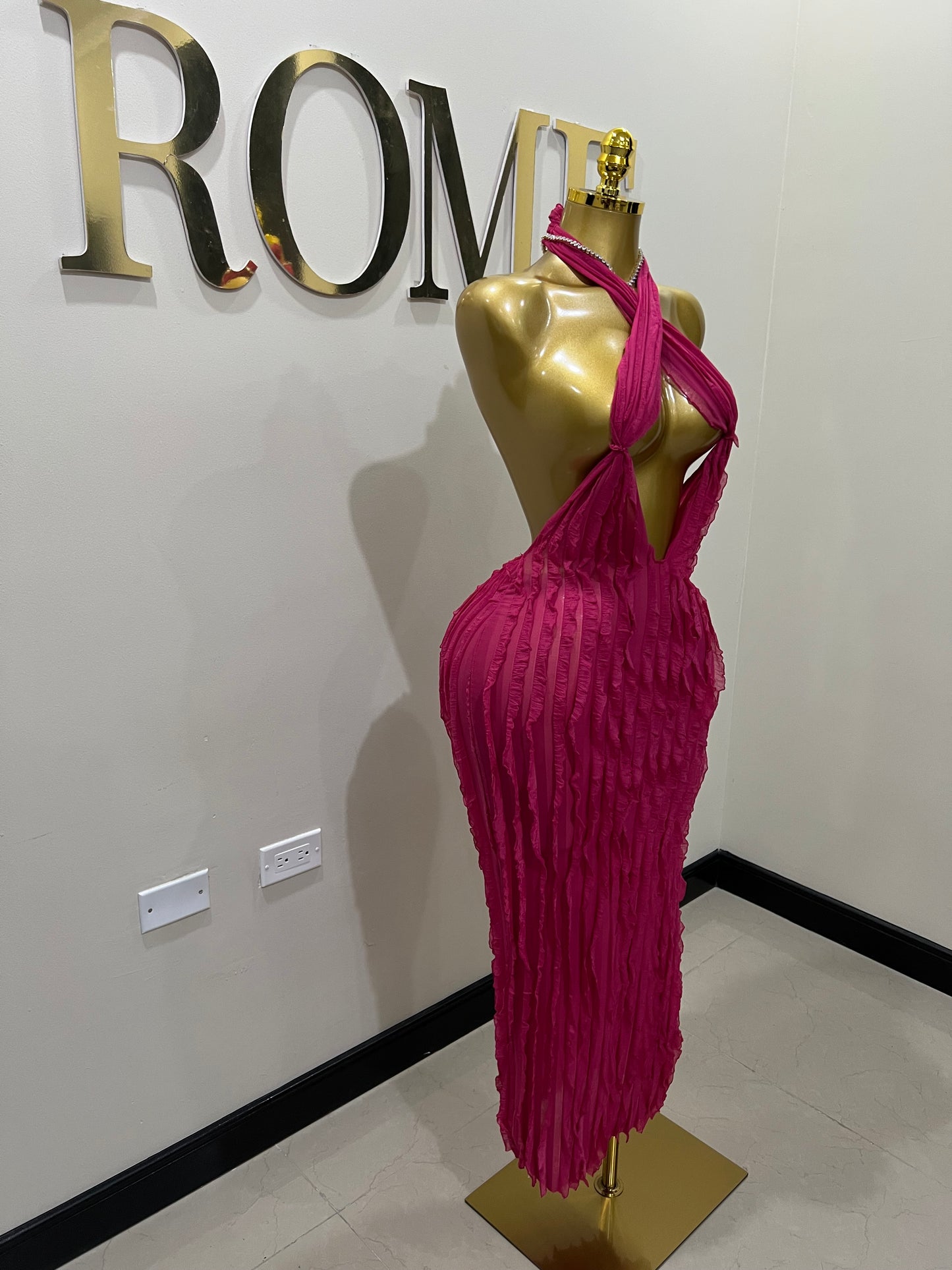 Lily Dress (Bright-pink)