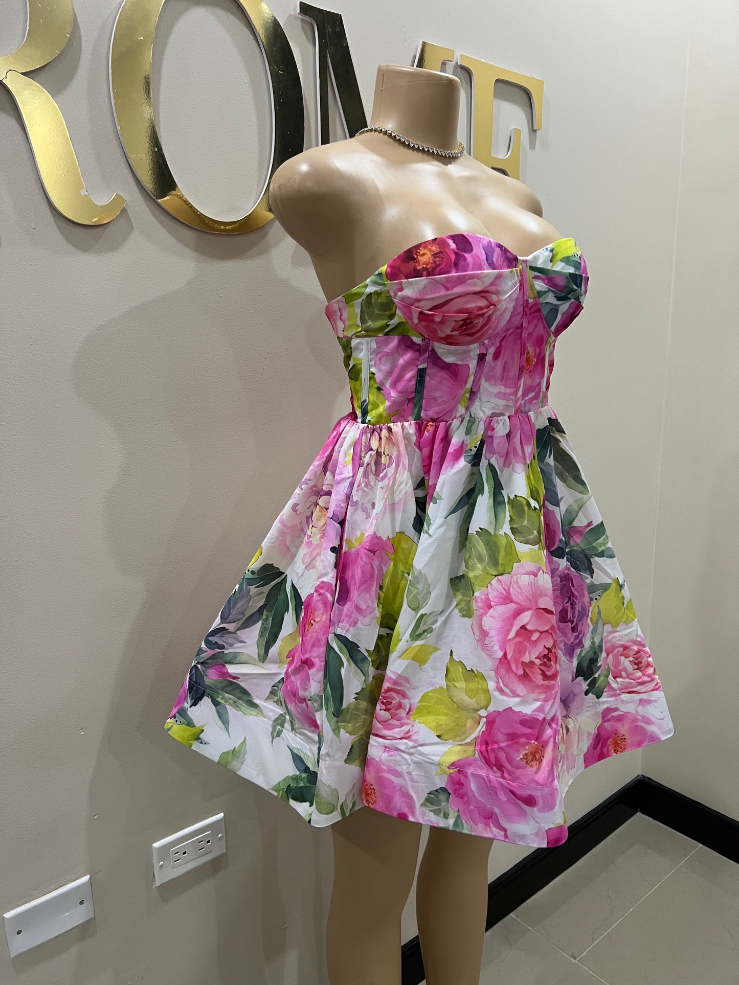 Princess Diana Floral Dress (Pink)