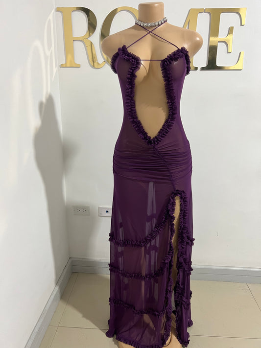 Mila Sheer Dress (Purple)