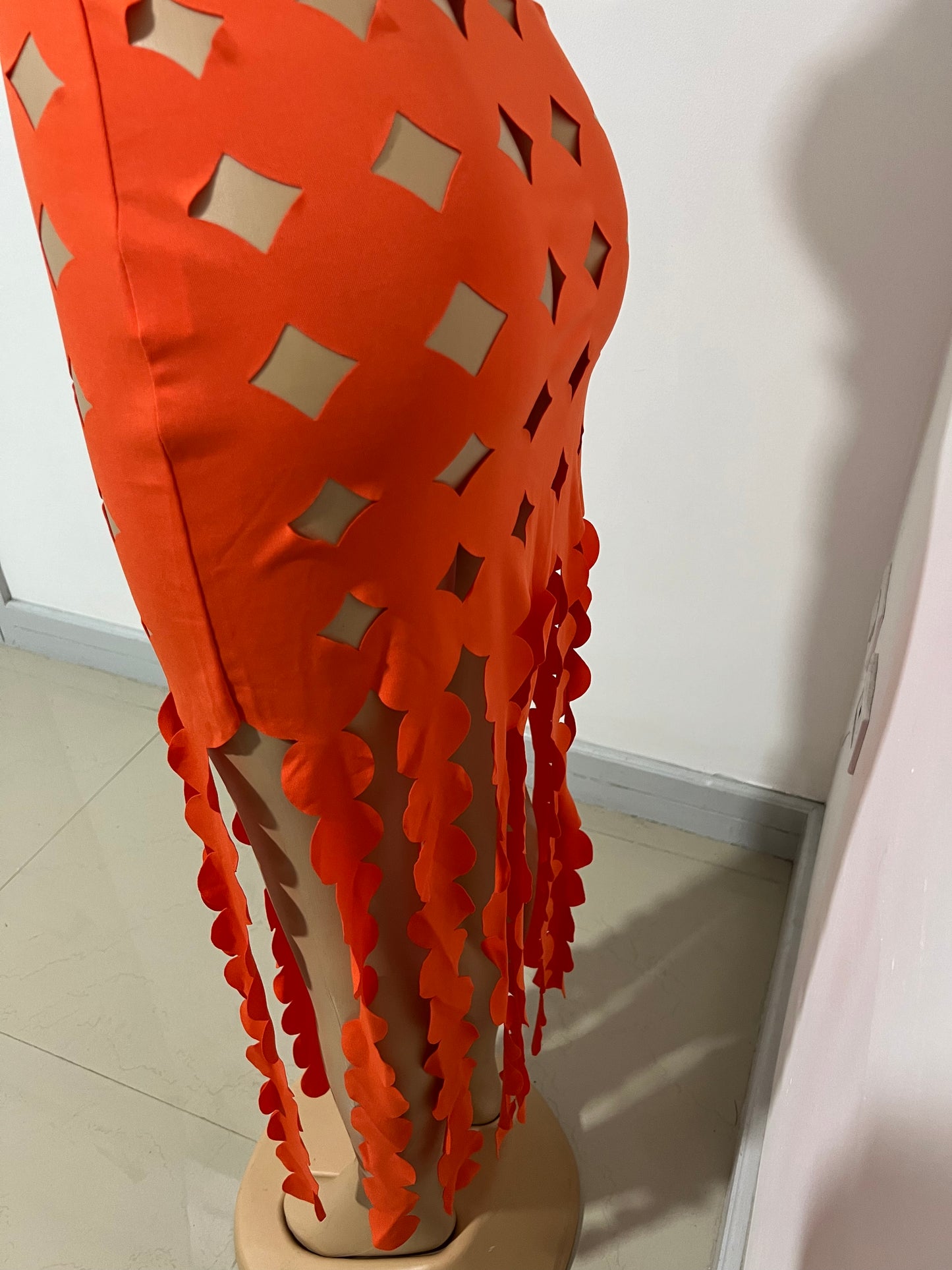 Tracy Cut Out Dress (Orange)