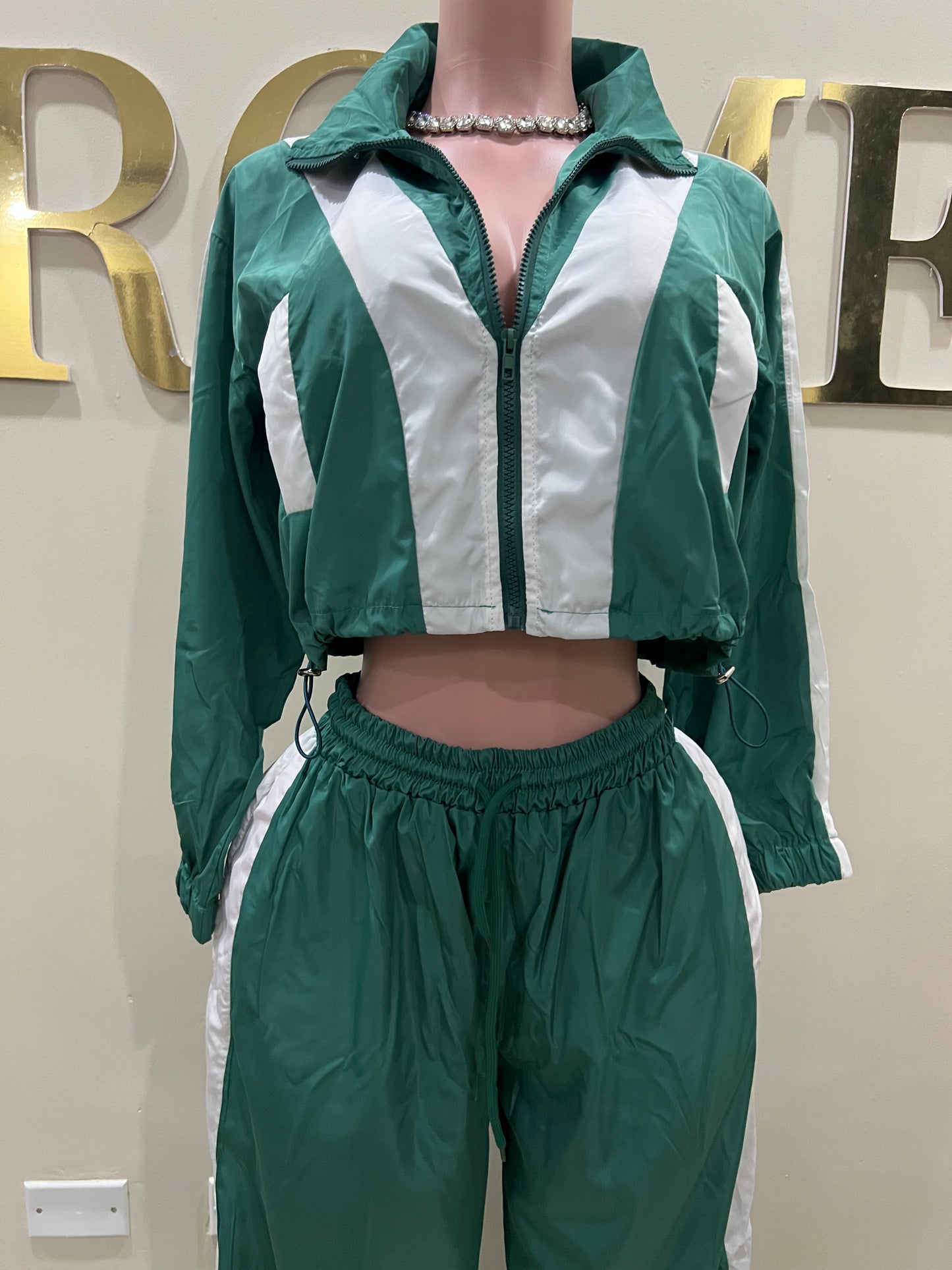 Brooklyn Tracksuit Pants Set (Green)