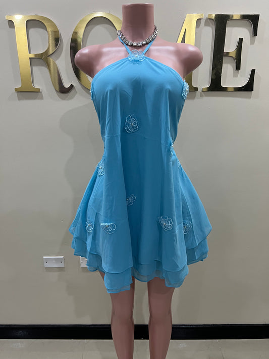Rumi Petal Dress (Blue)