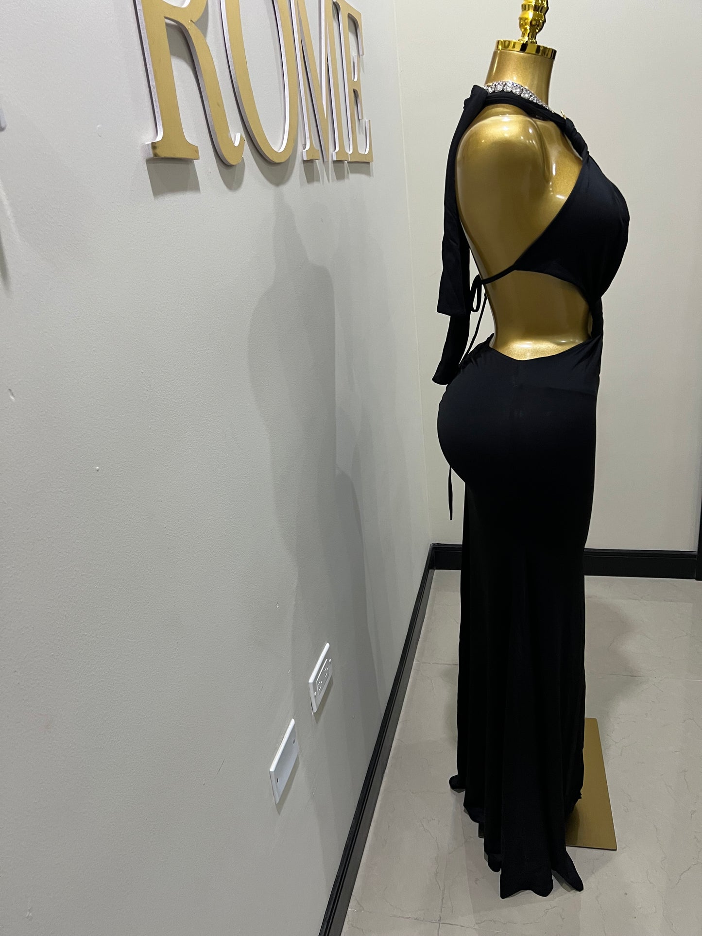 Indie Vibe Rings Dress (Black)