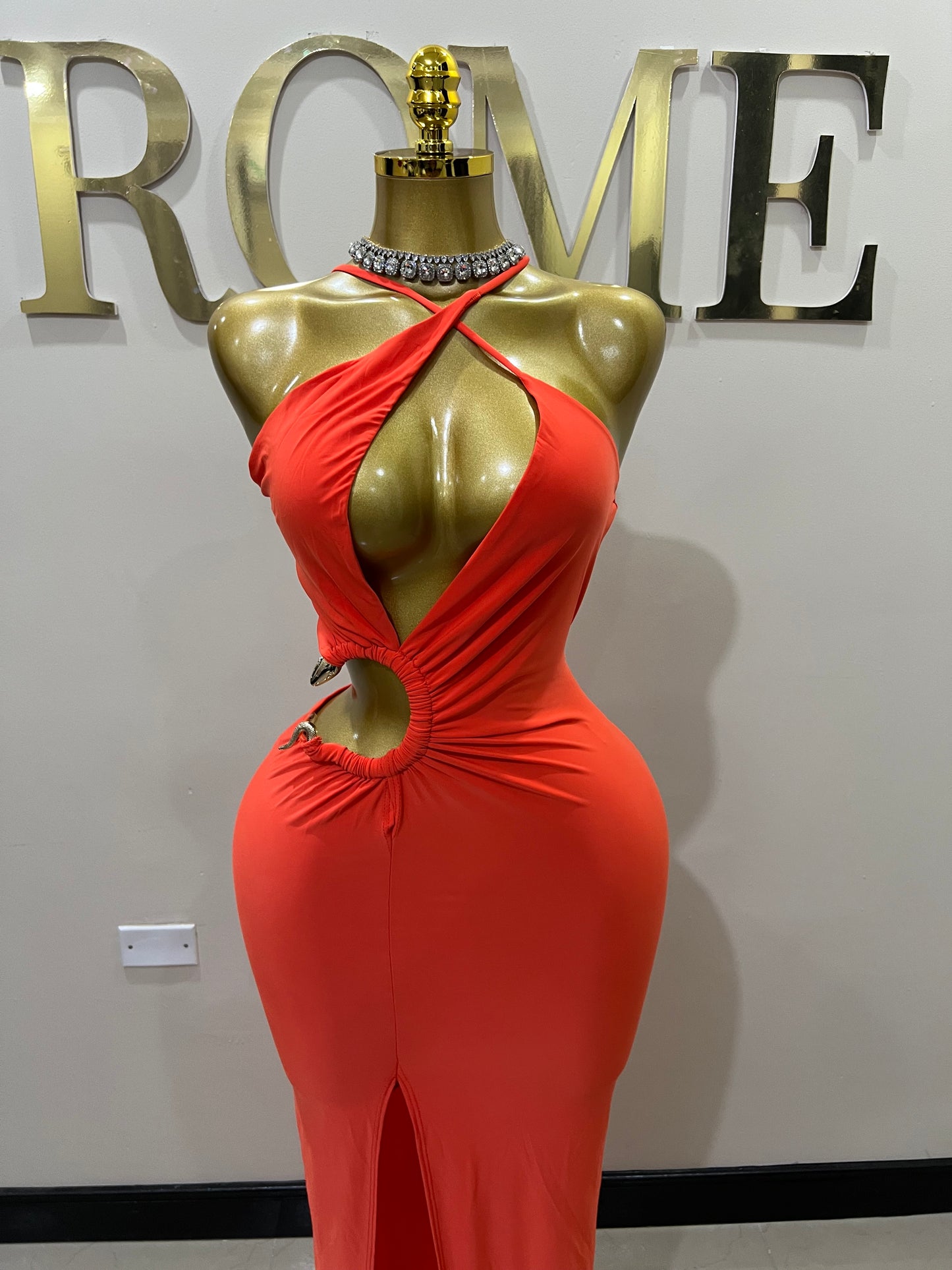 Snake Ming Dress (Orange)