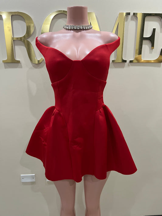 Francesca Diana Dress (Red)
