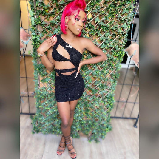Ibiza Cut Out Dress (Black)