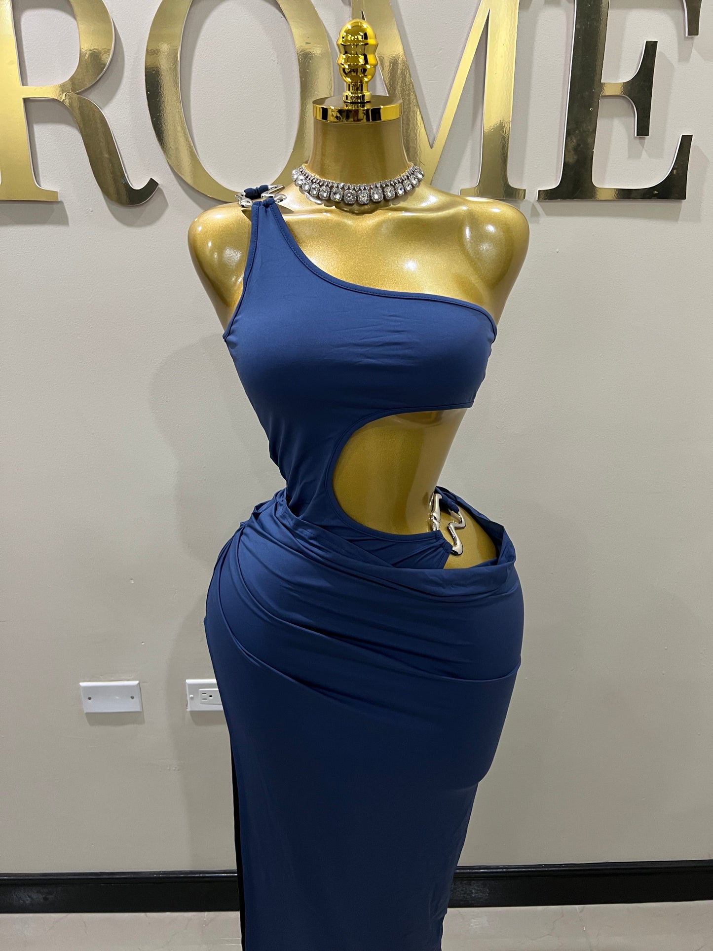 Sarah Bodysuit Dress (Blue)