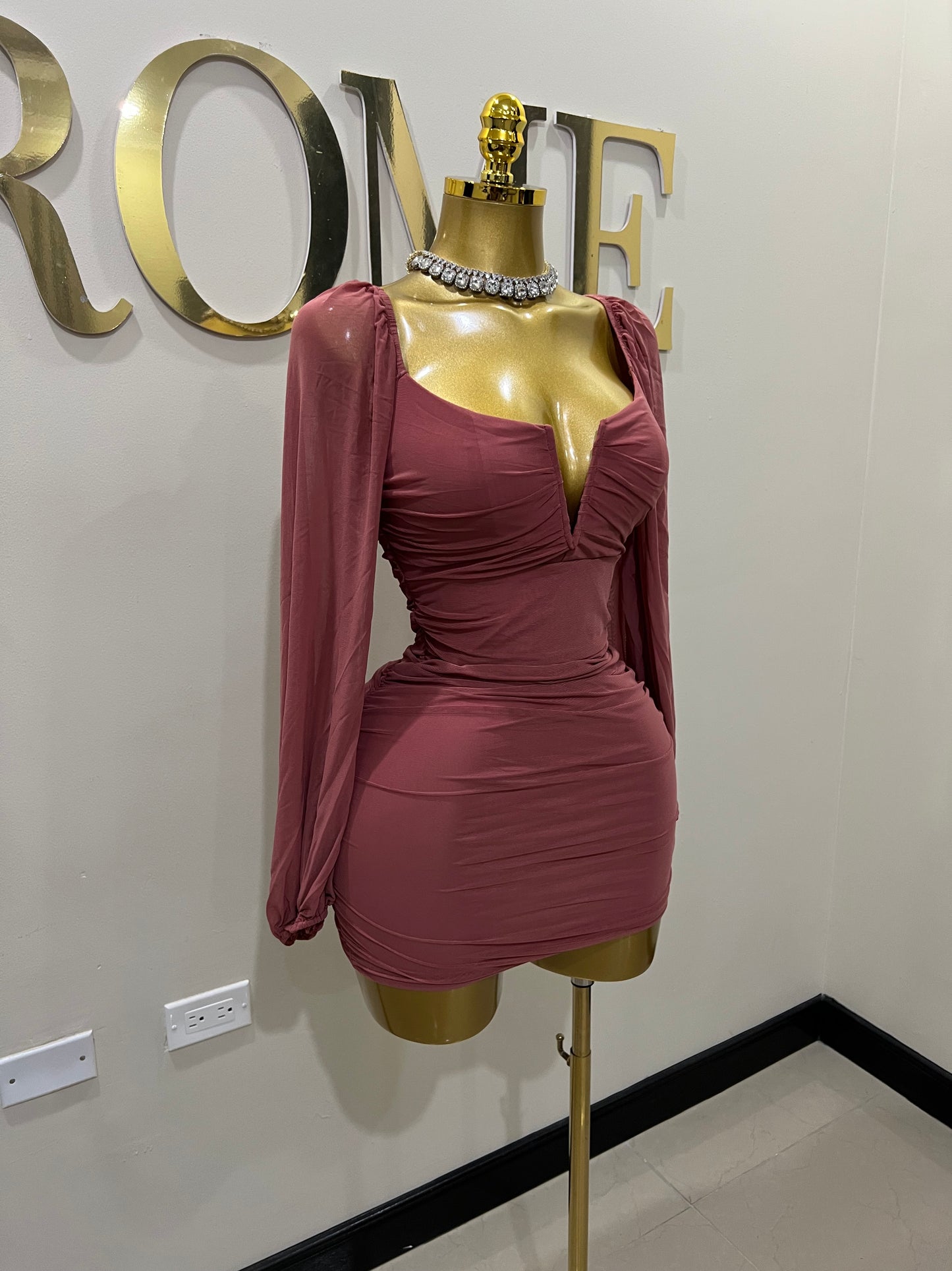Aubrey Dress (Brick Red)