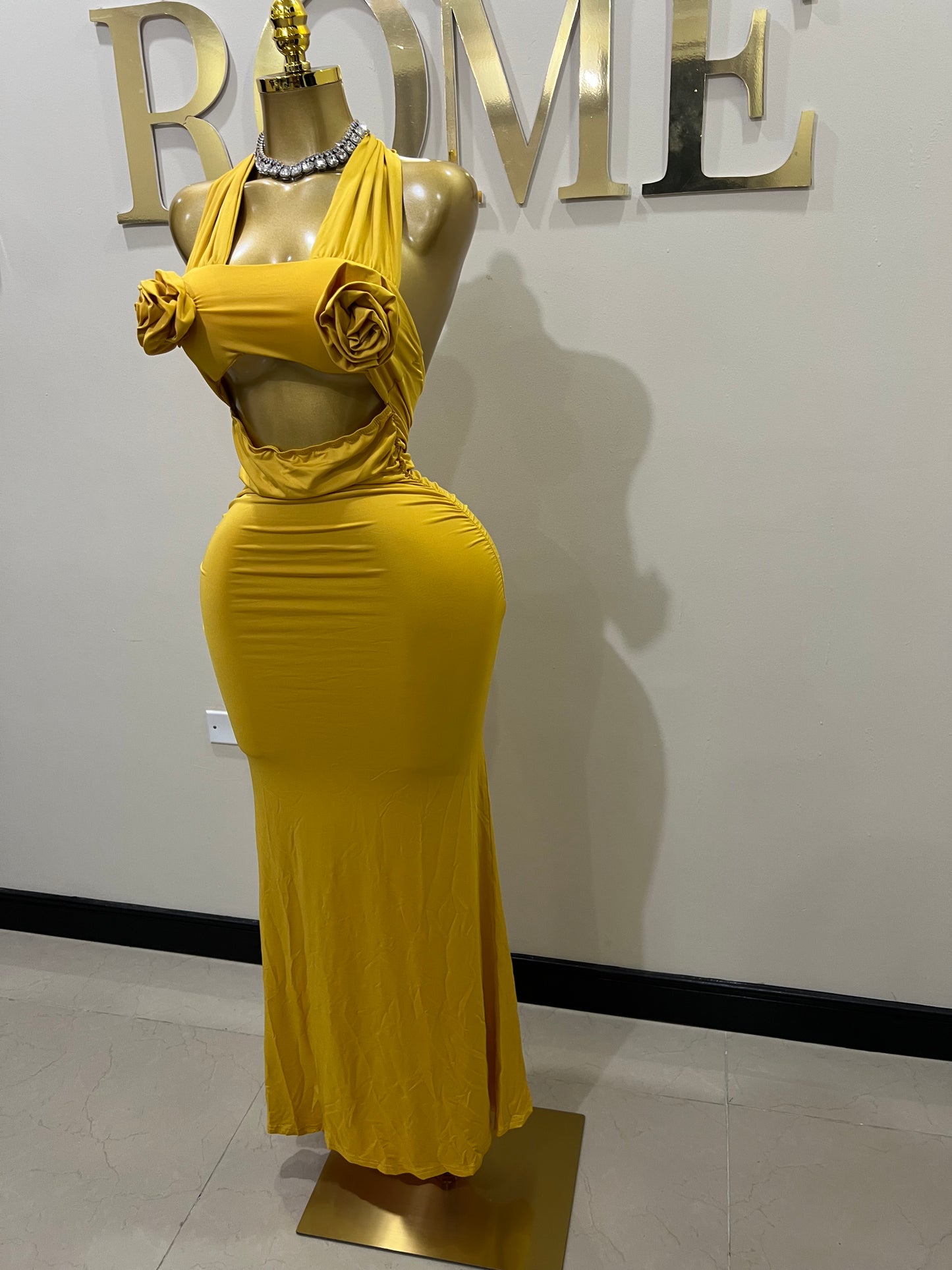Samira Priscilla Rose Dress (Yellow)