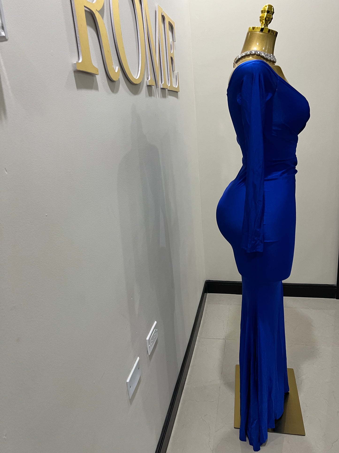 Kerry Long Sleeve Dress (Blue)