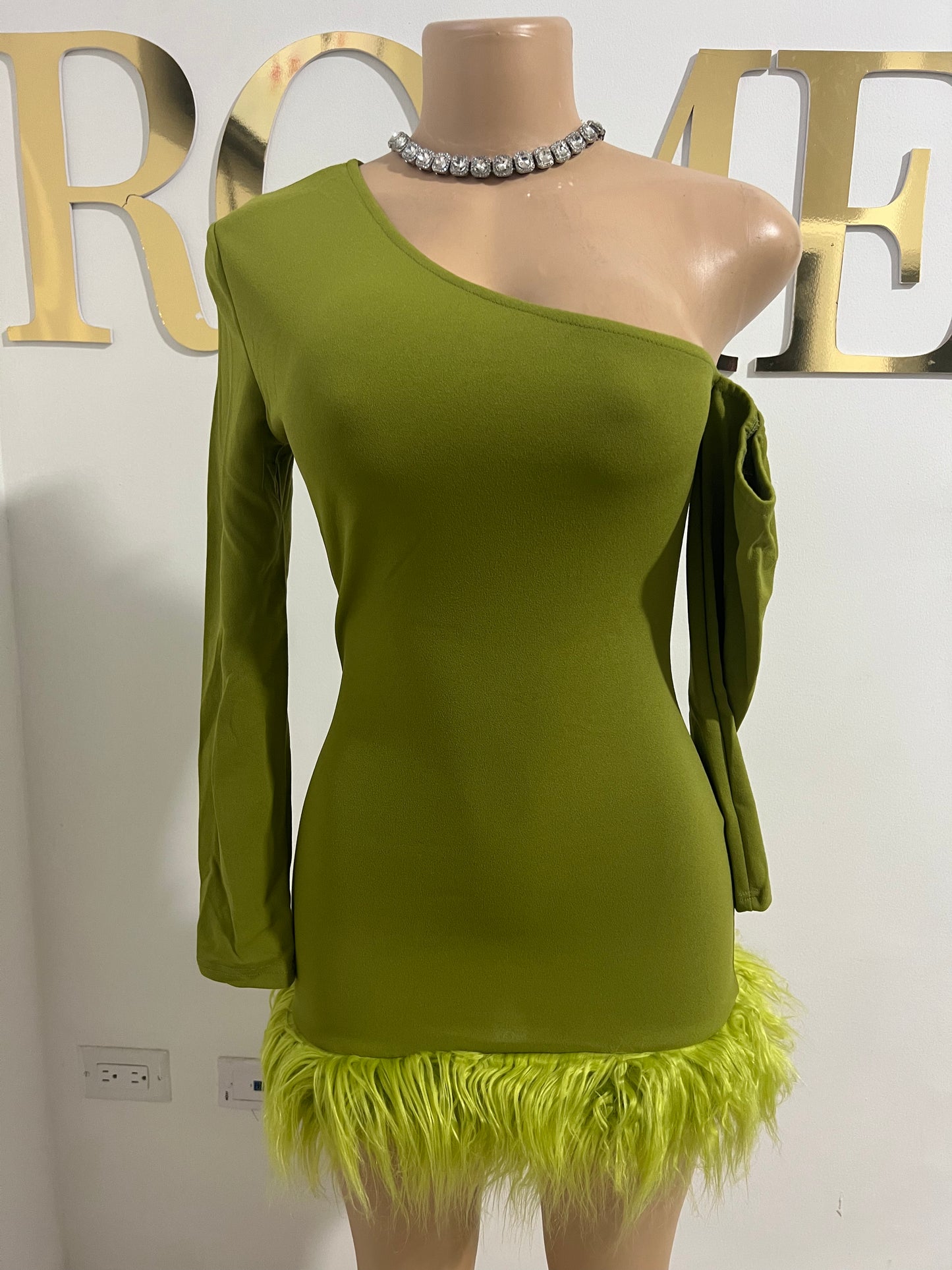 Moira Long Sleeve Dress (Green)