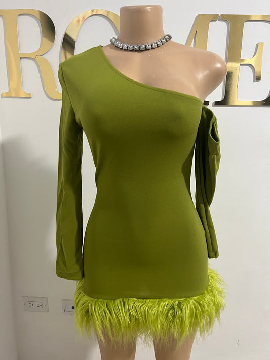 Moira Long Sleeve Dress (Green)