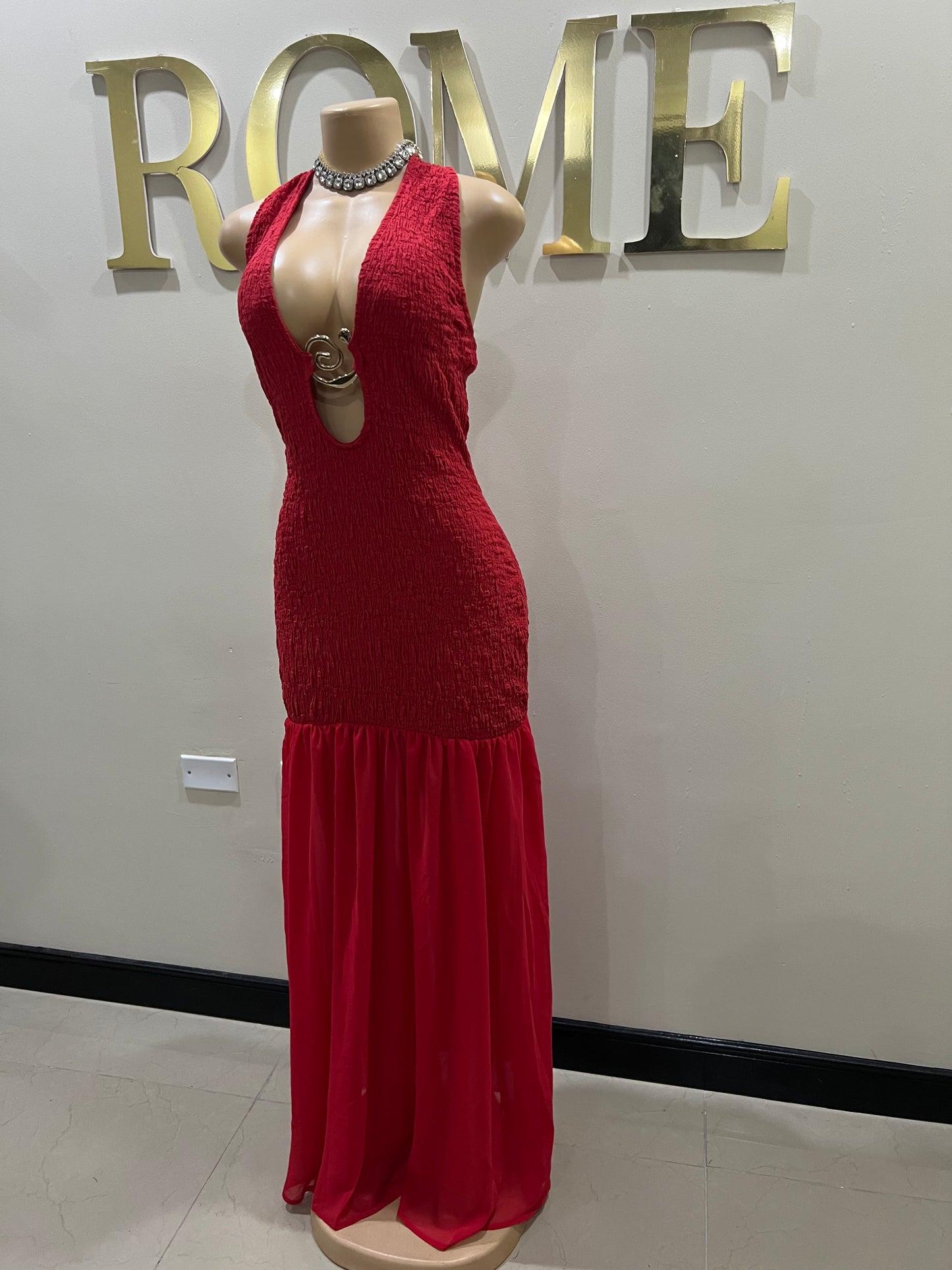 Athena Swirl Dress (Red)