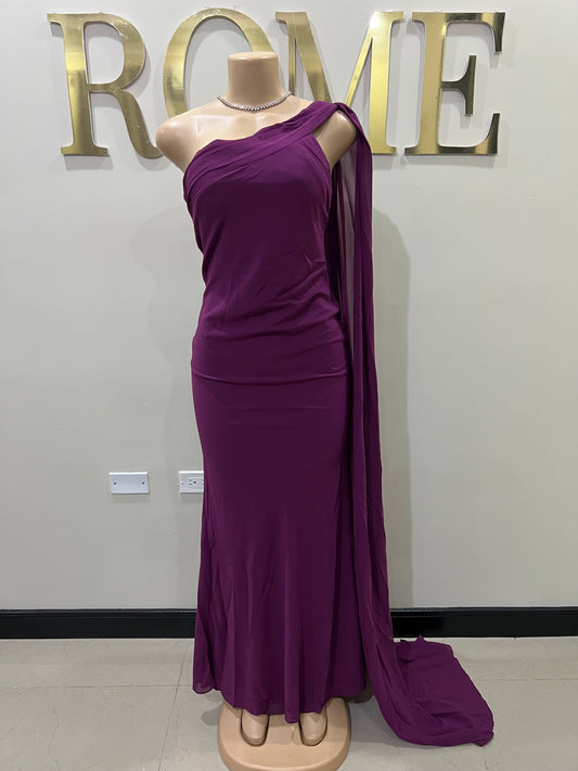 Isabella Chiffon Dress (Purple)