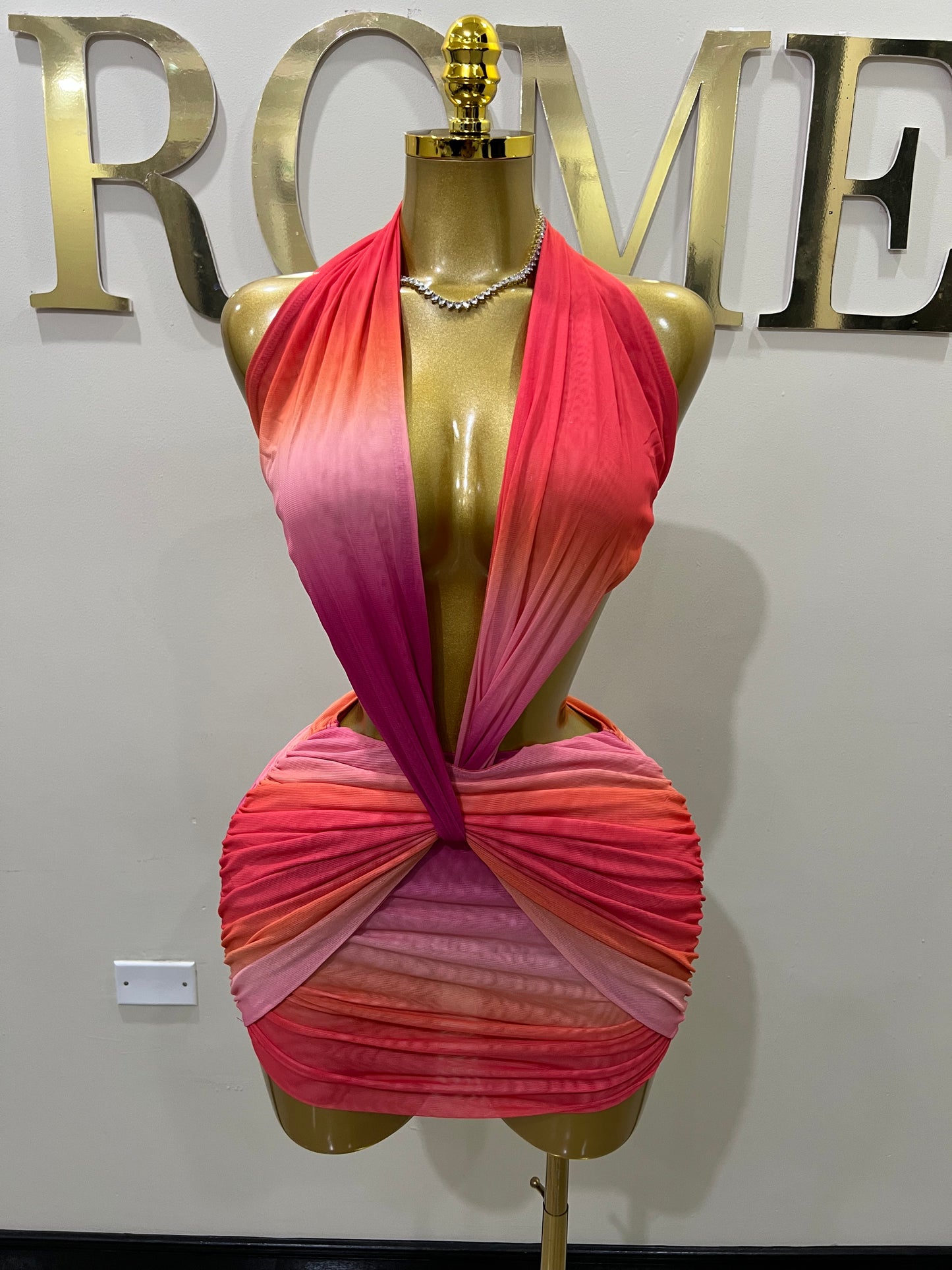 Asia Paradise Mesh Dress (Peach)
