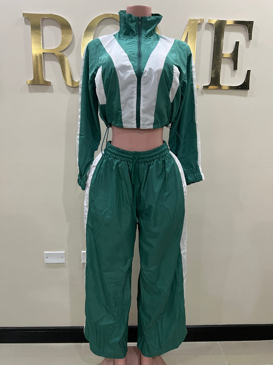 Brooklyn Tracksuit Pants Set (Green)