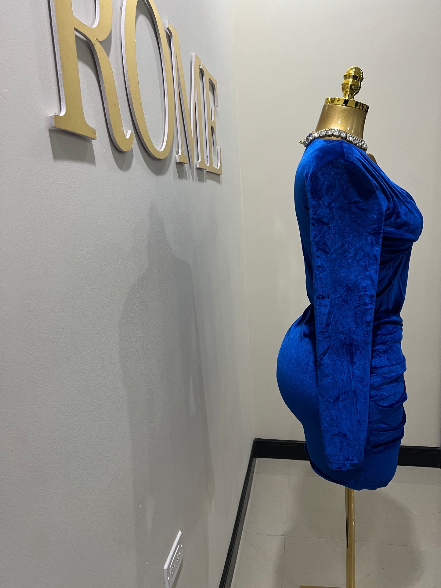 Adele Sweetheart Dress (Blue)