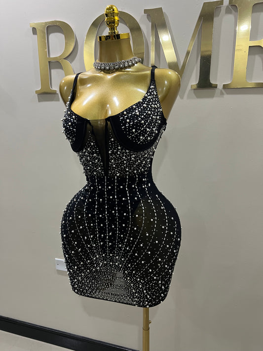 Stardust Crystal Dress (Black)