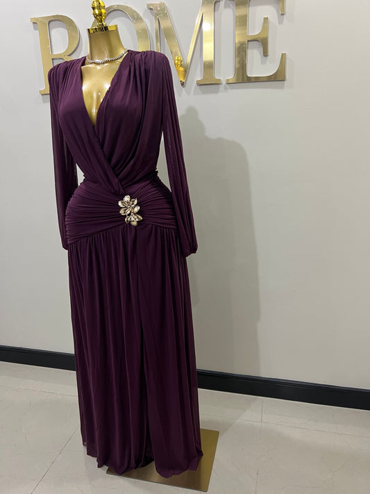 Michelle Valor Dress (Black Cherry Purple)