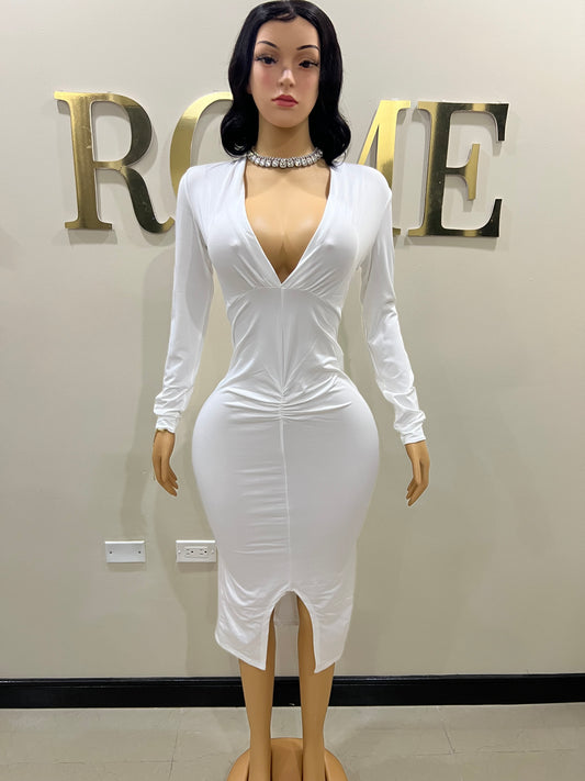 Mia Slay Vibe Dress (White)