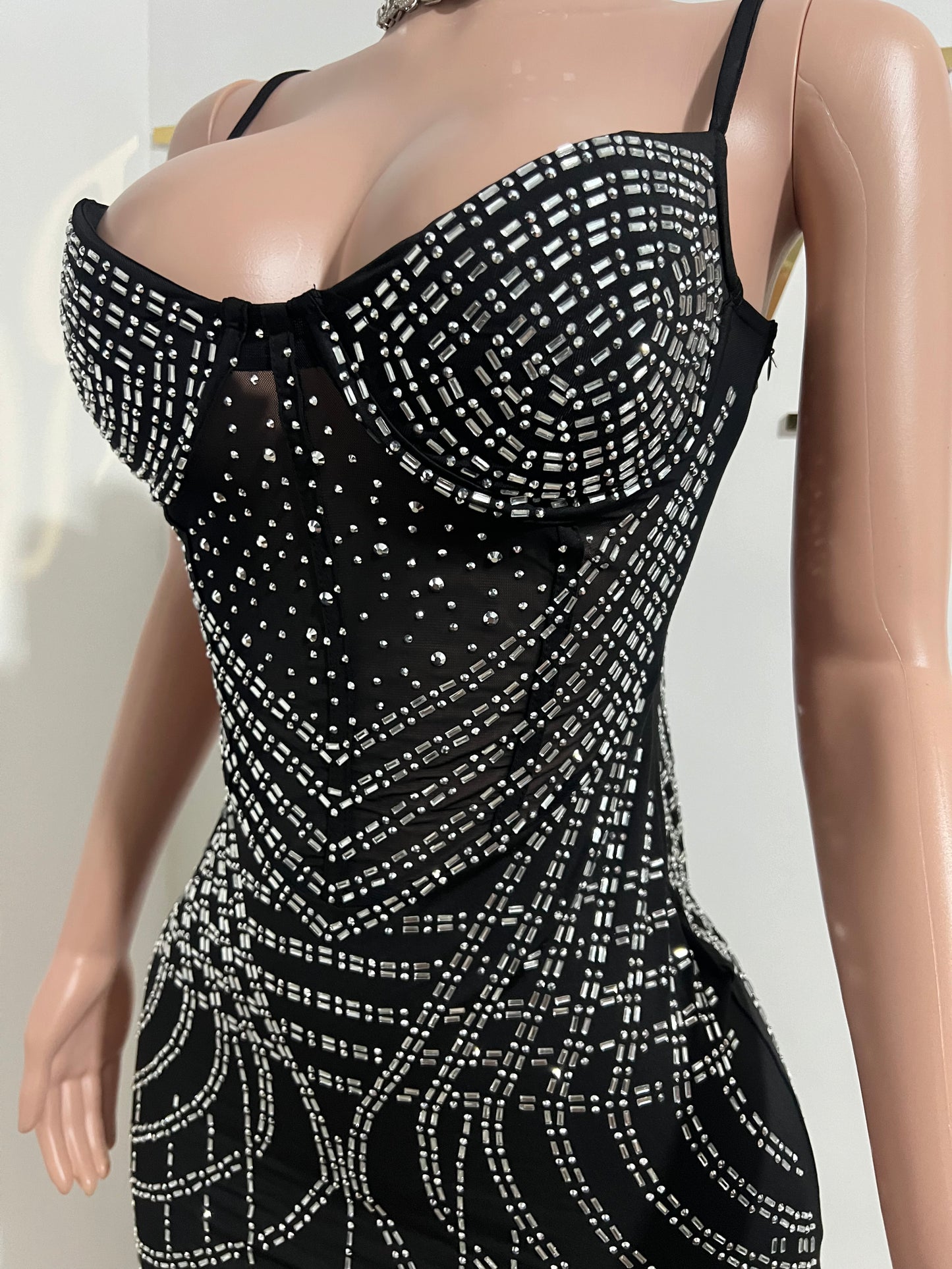 Carolina Crystal Dress (Black)