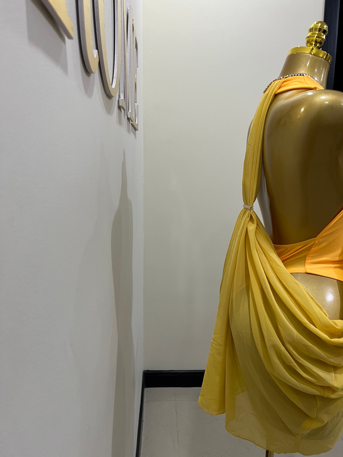 Asia Star Bodysuit Dress (Yellow)