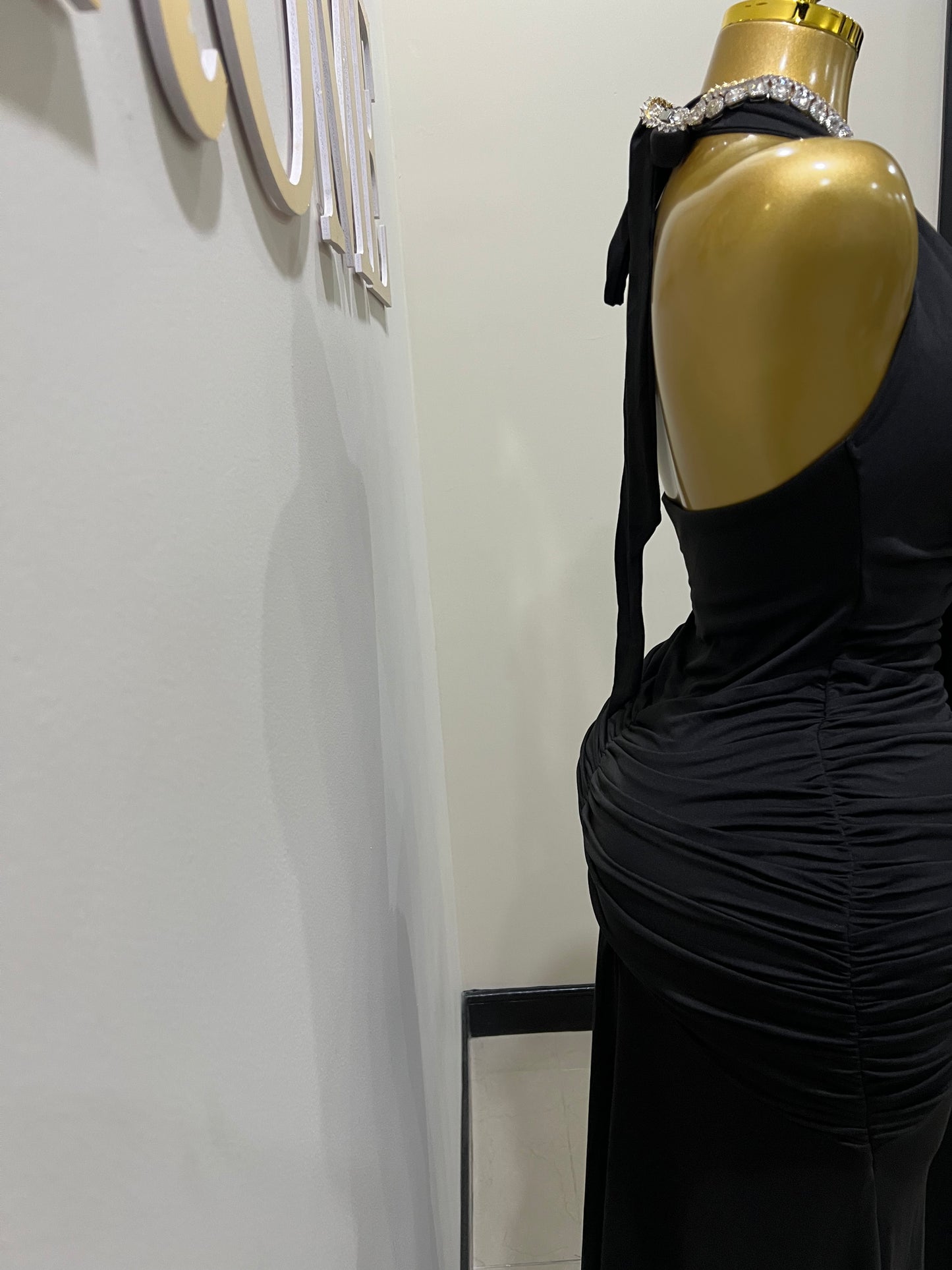 Chinelle Nara Halter Dress (Black)