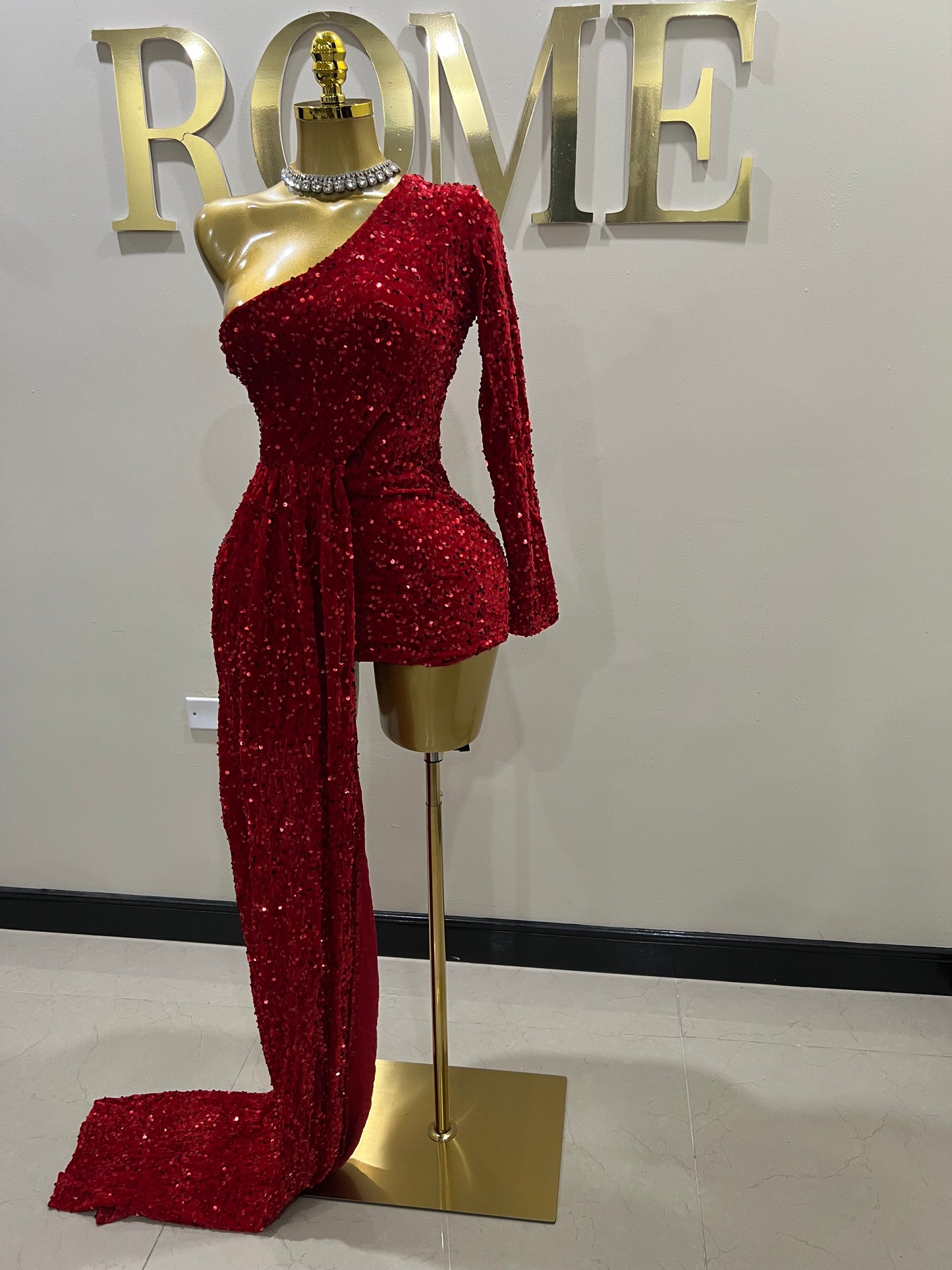 Holly Super Mini Allegra Dress (Red)