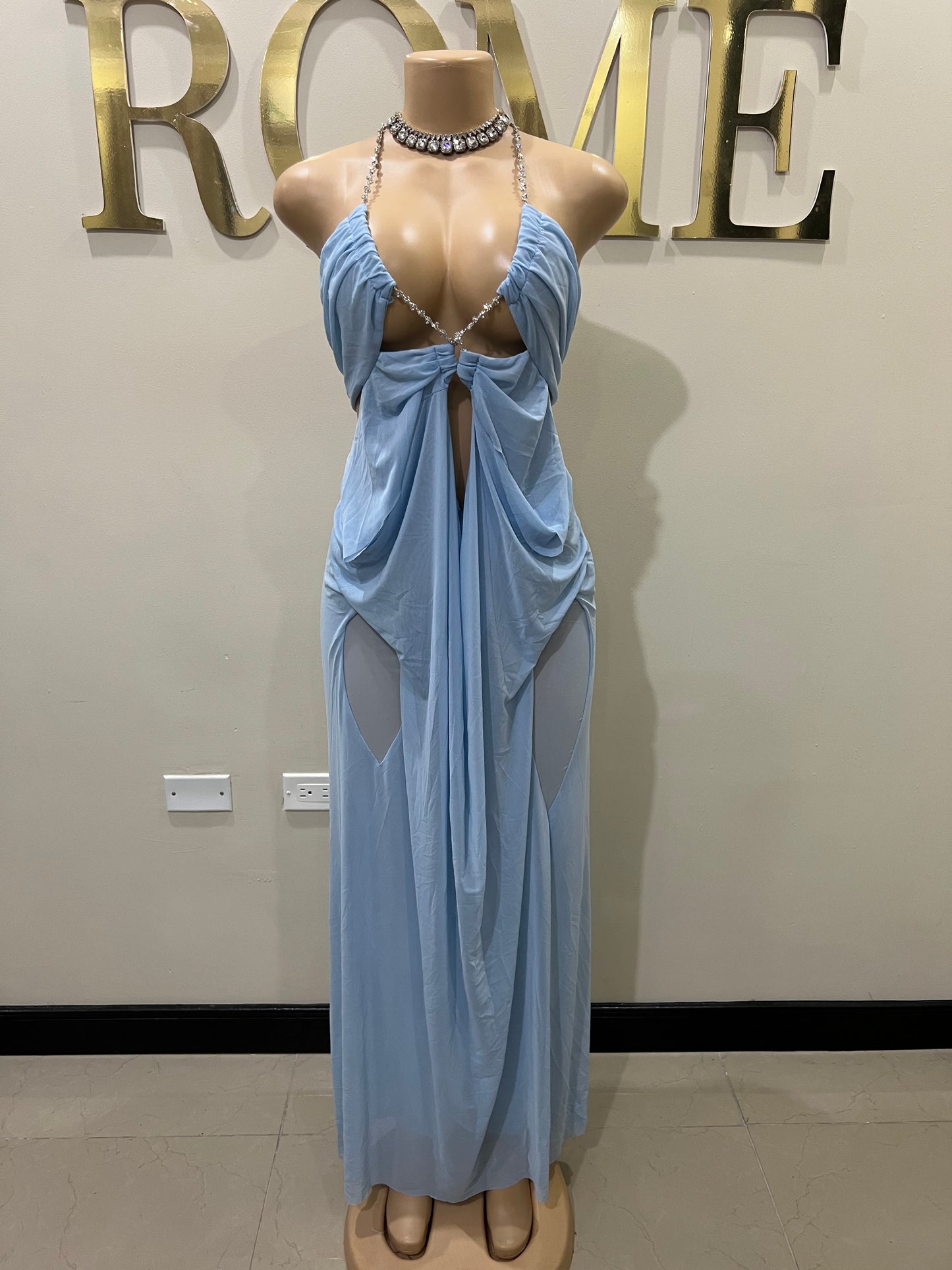 Kim Mesh Dress (Blue)