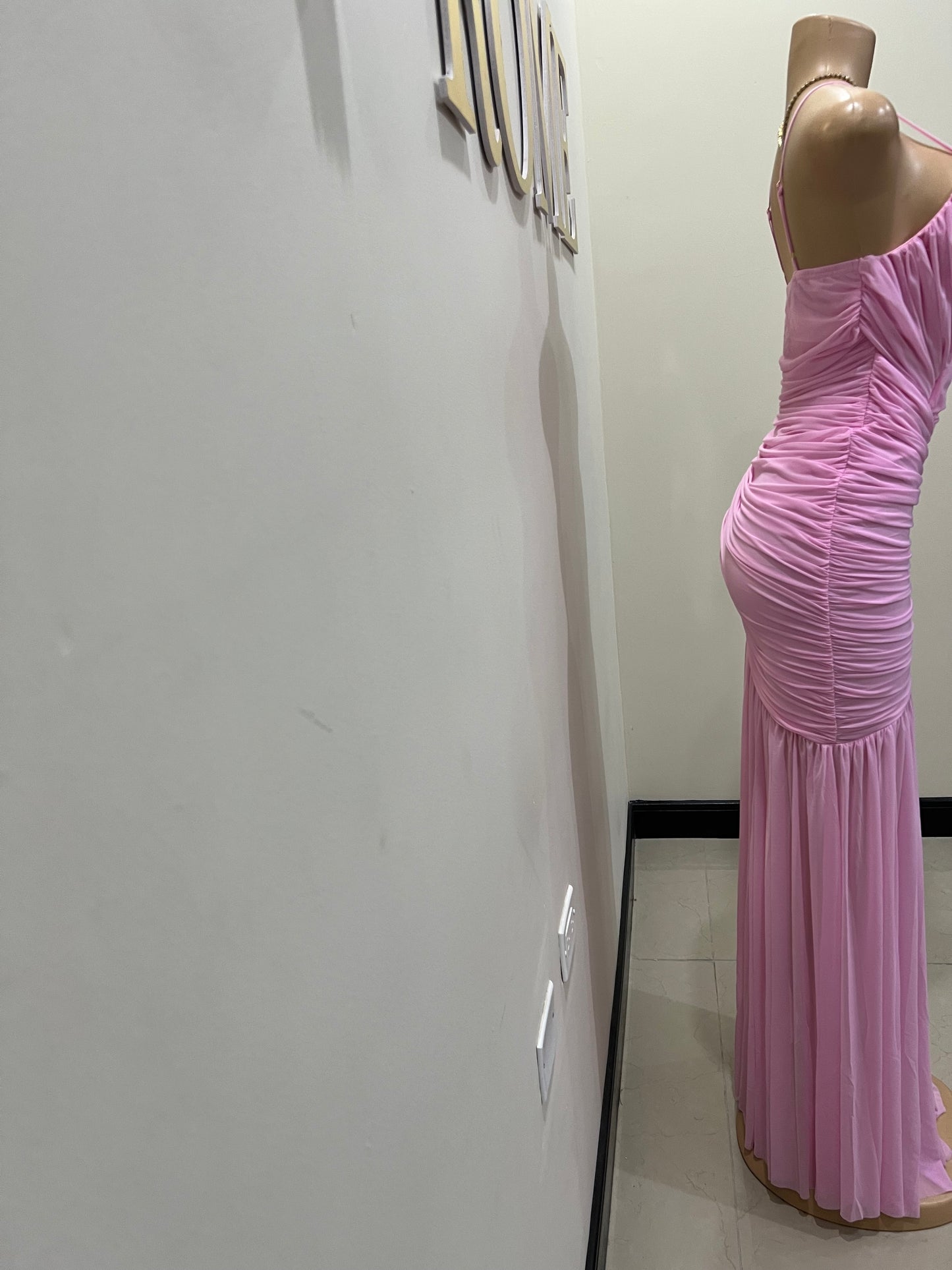 Michelle Celine Strap Dress (Pink)