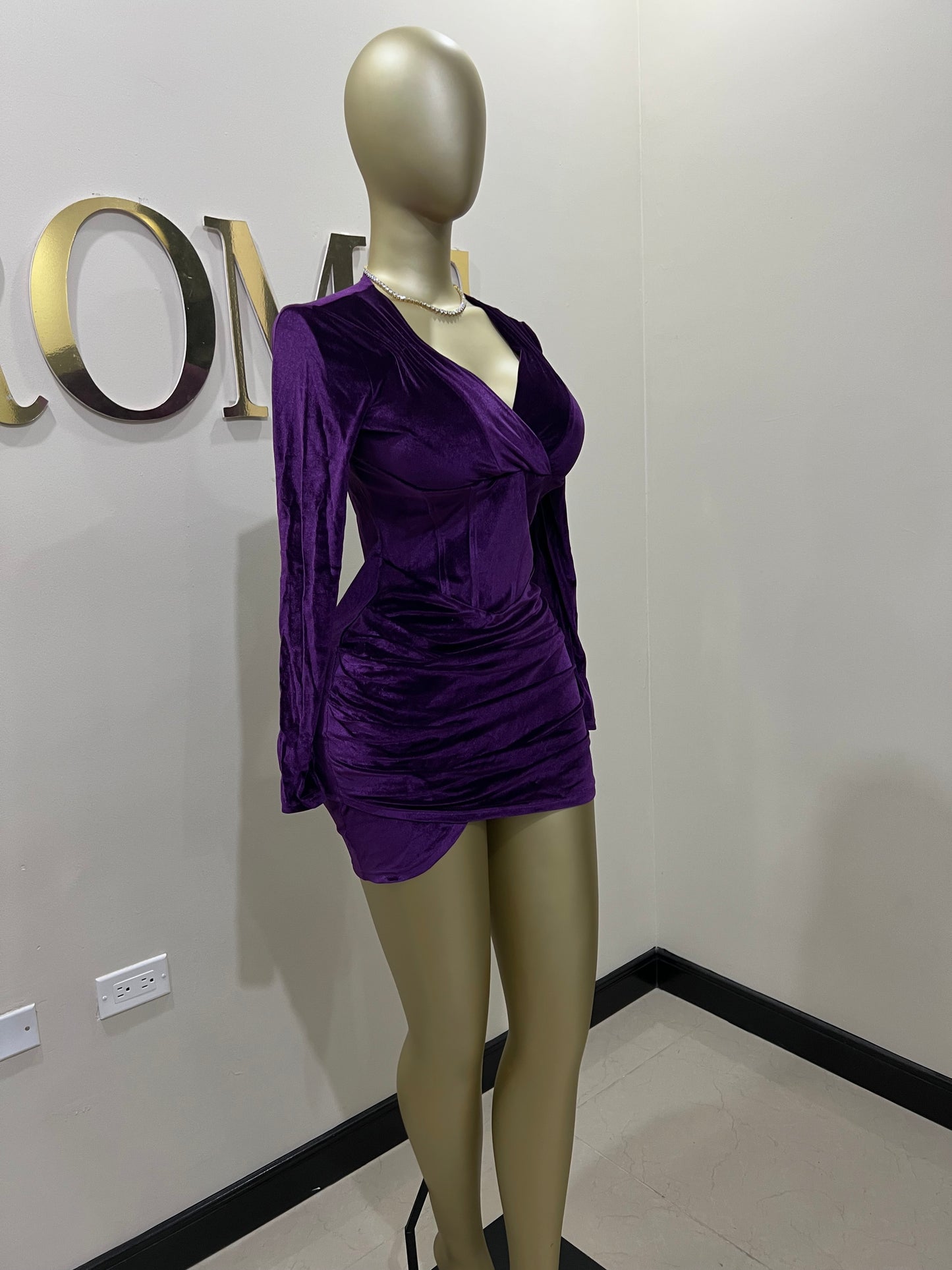 Adele Sweetheart Dress (Purple)