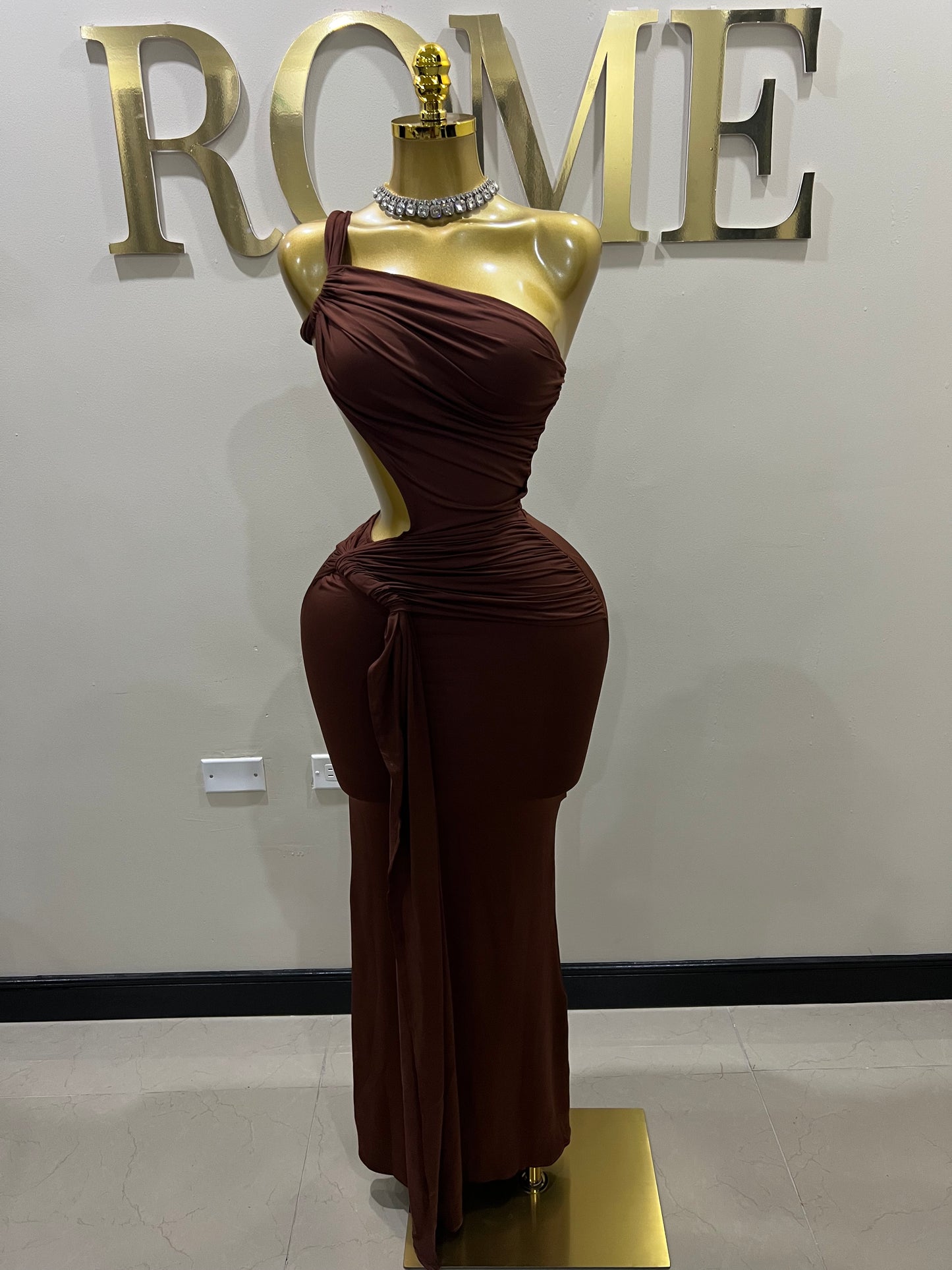 Emma Giselle Dress (Brown)