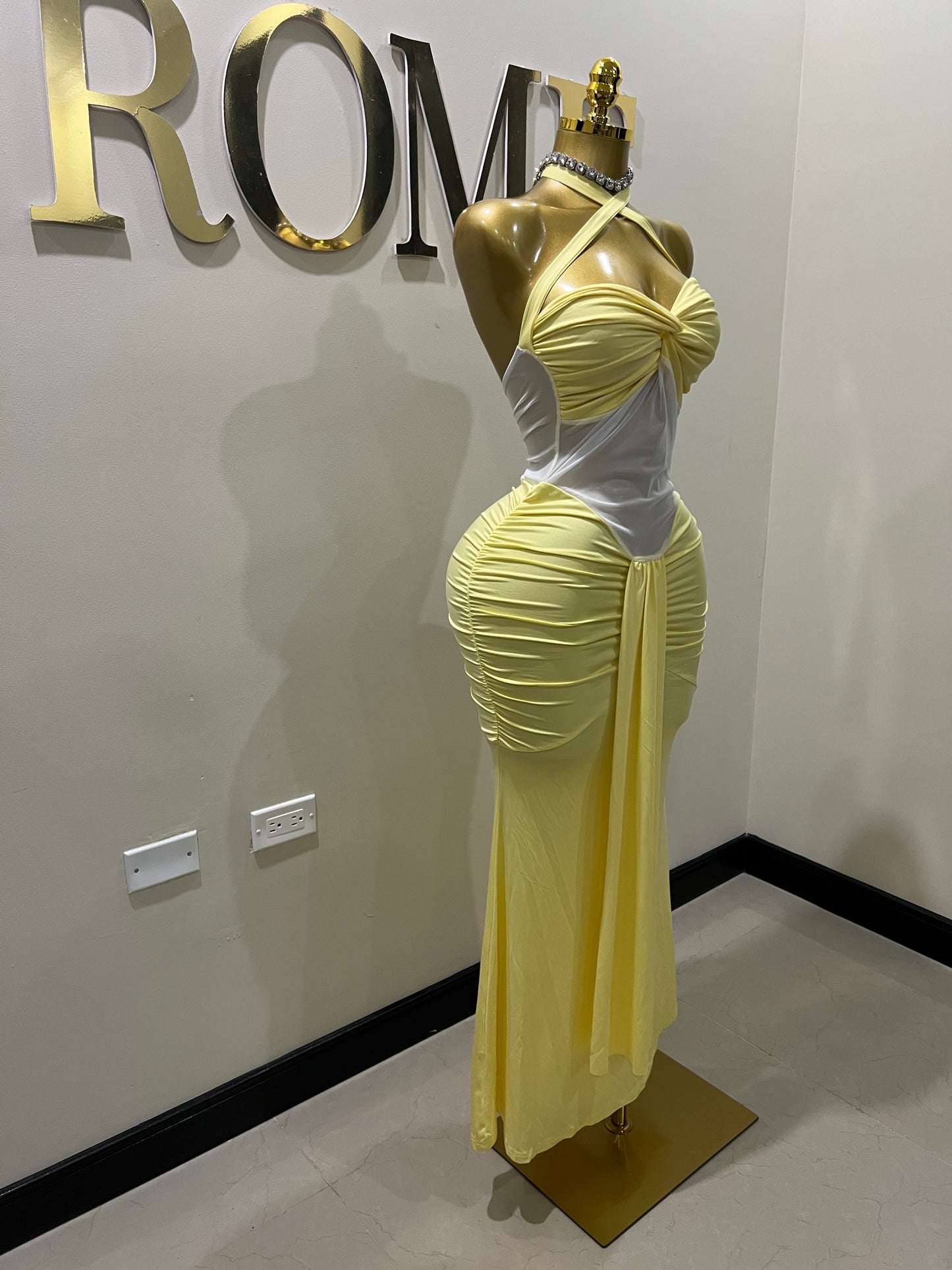 Sweetheart Vibe Nara Dress (Yellow)