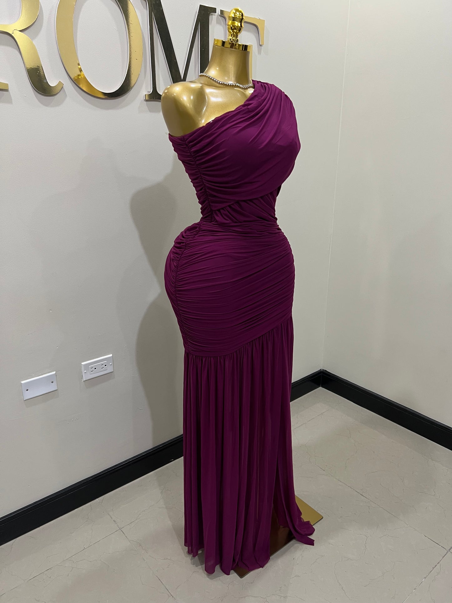 Michelle Aviv Split Dress (Bright Purple)