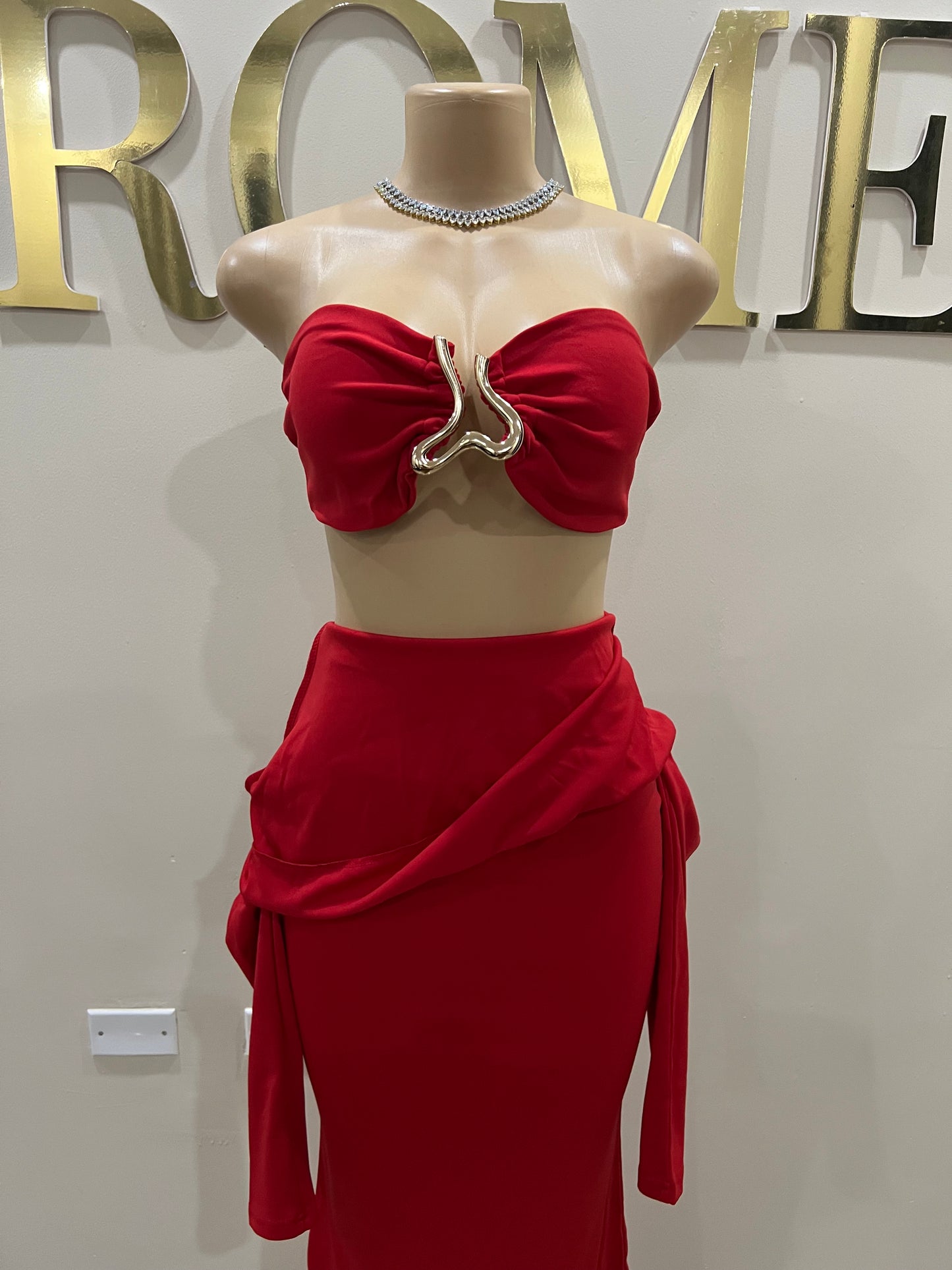 Ming 2 Pcs Dress (Red)