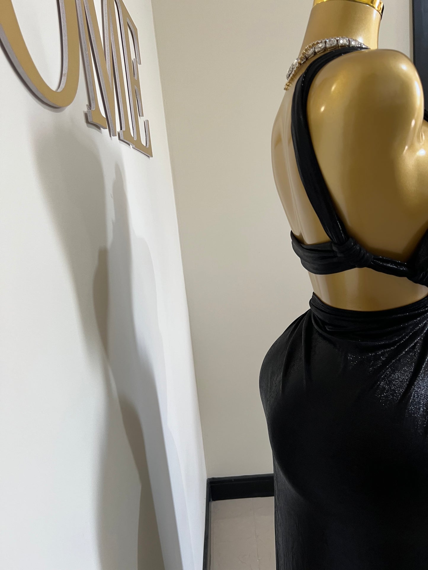 Giselle Asymmetrical Dress (Black)