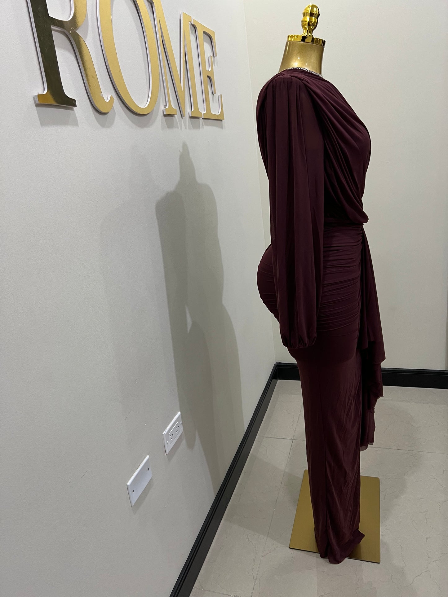 Michelle Seychelles Dress (Maroon)