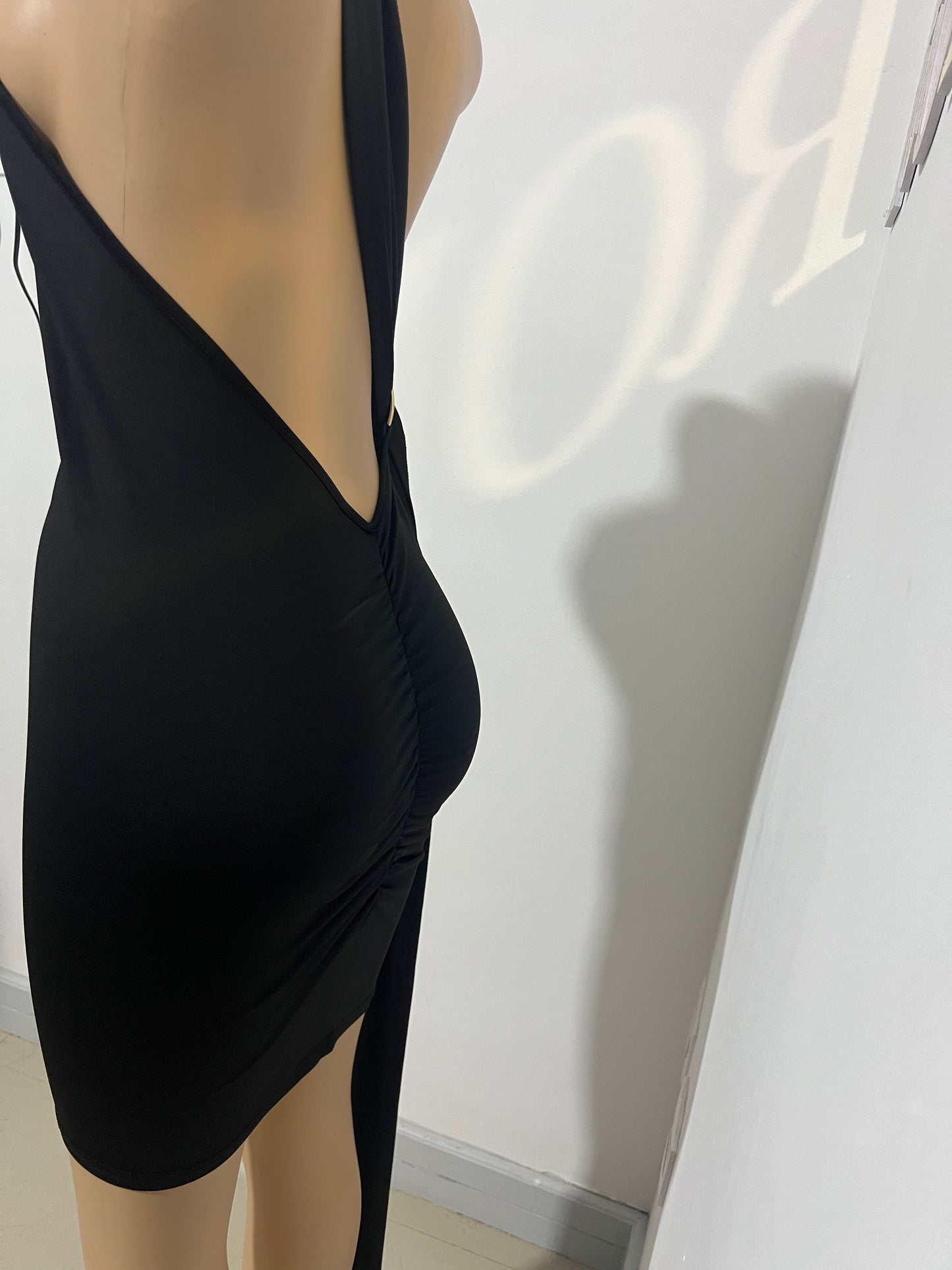 Toya Short Dress (Black)