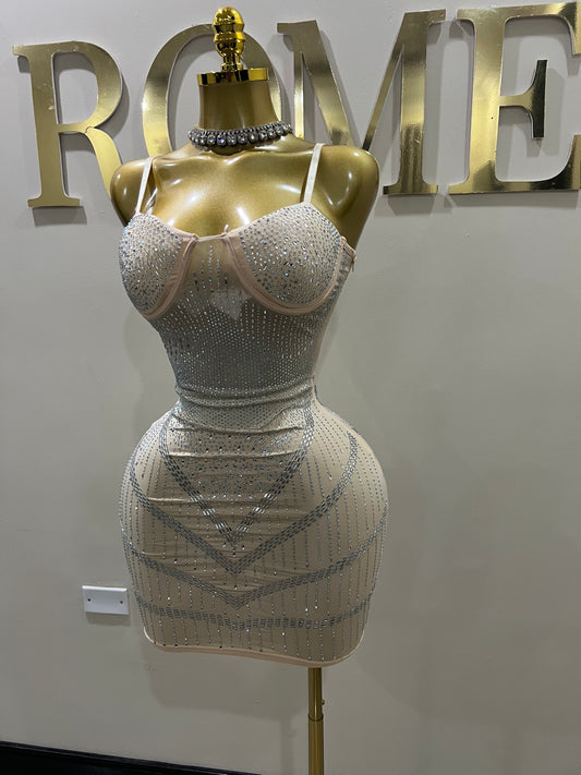 Star Crystal Dress (Nude)