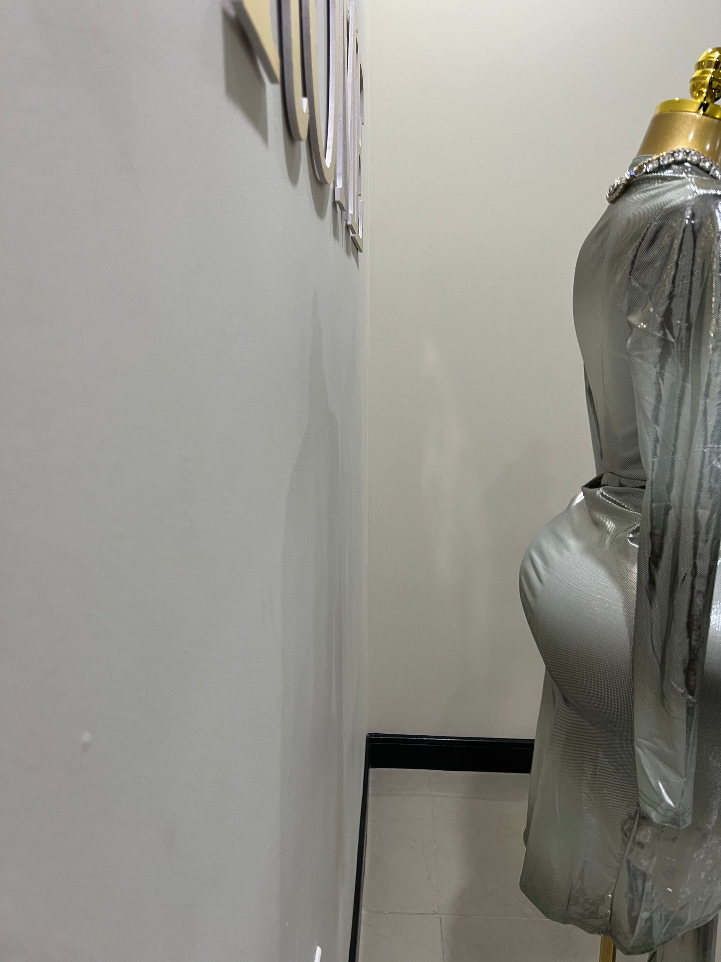 Chelsea Slay Dress (Green-silver gradient)