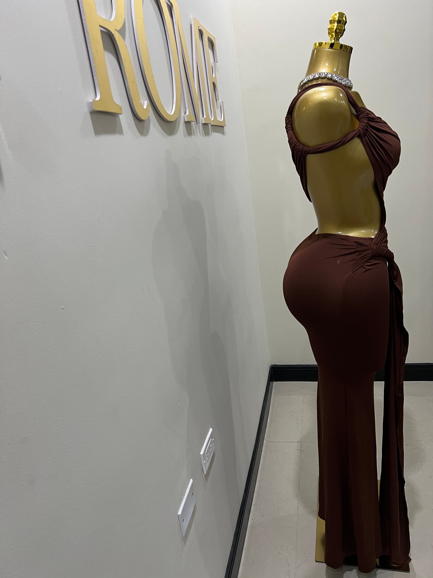 Emma Giselle Dress (Brown)