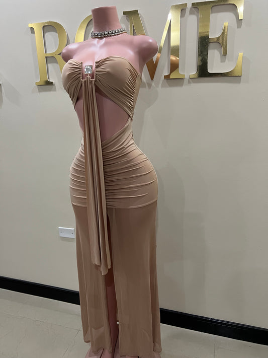 Julia Nara Gemstone Dress (Brown)