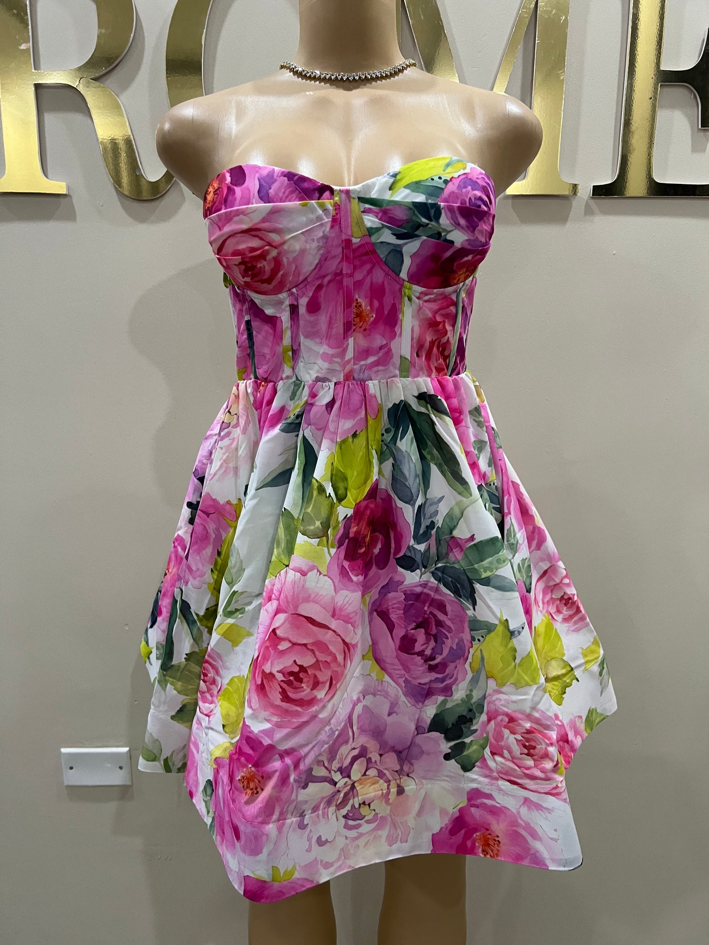 Princess Diana Floral Dress (Pink)