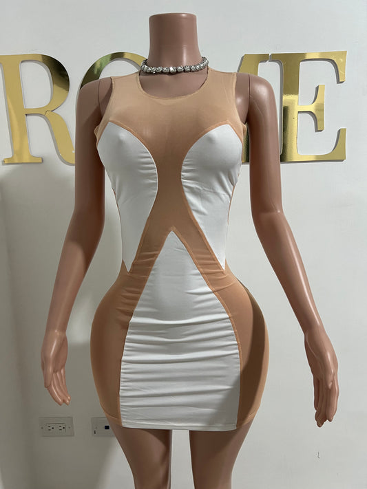 Eve Sheer Dress (White)