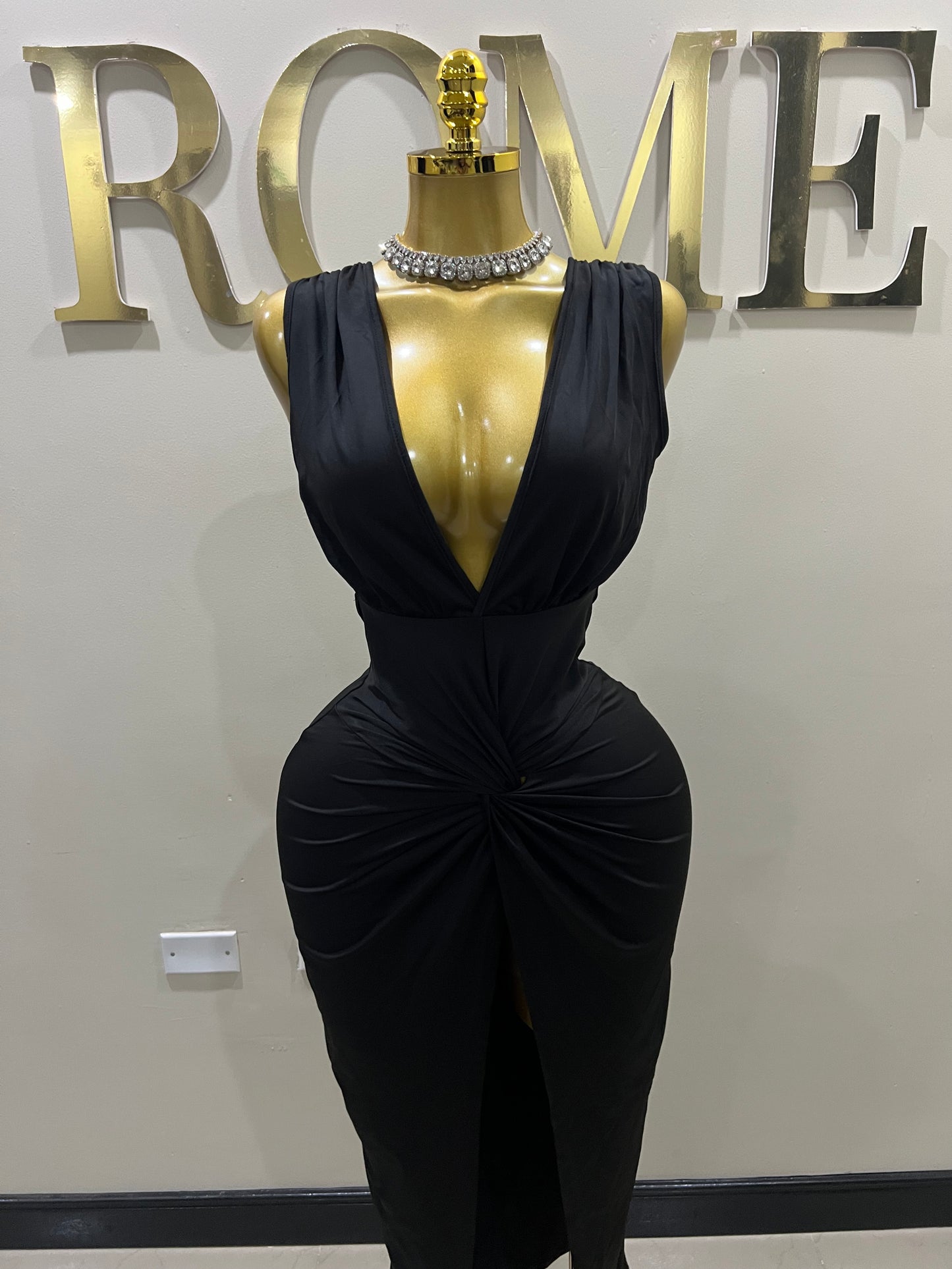 Mia X Backless Dress (Black)