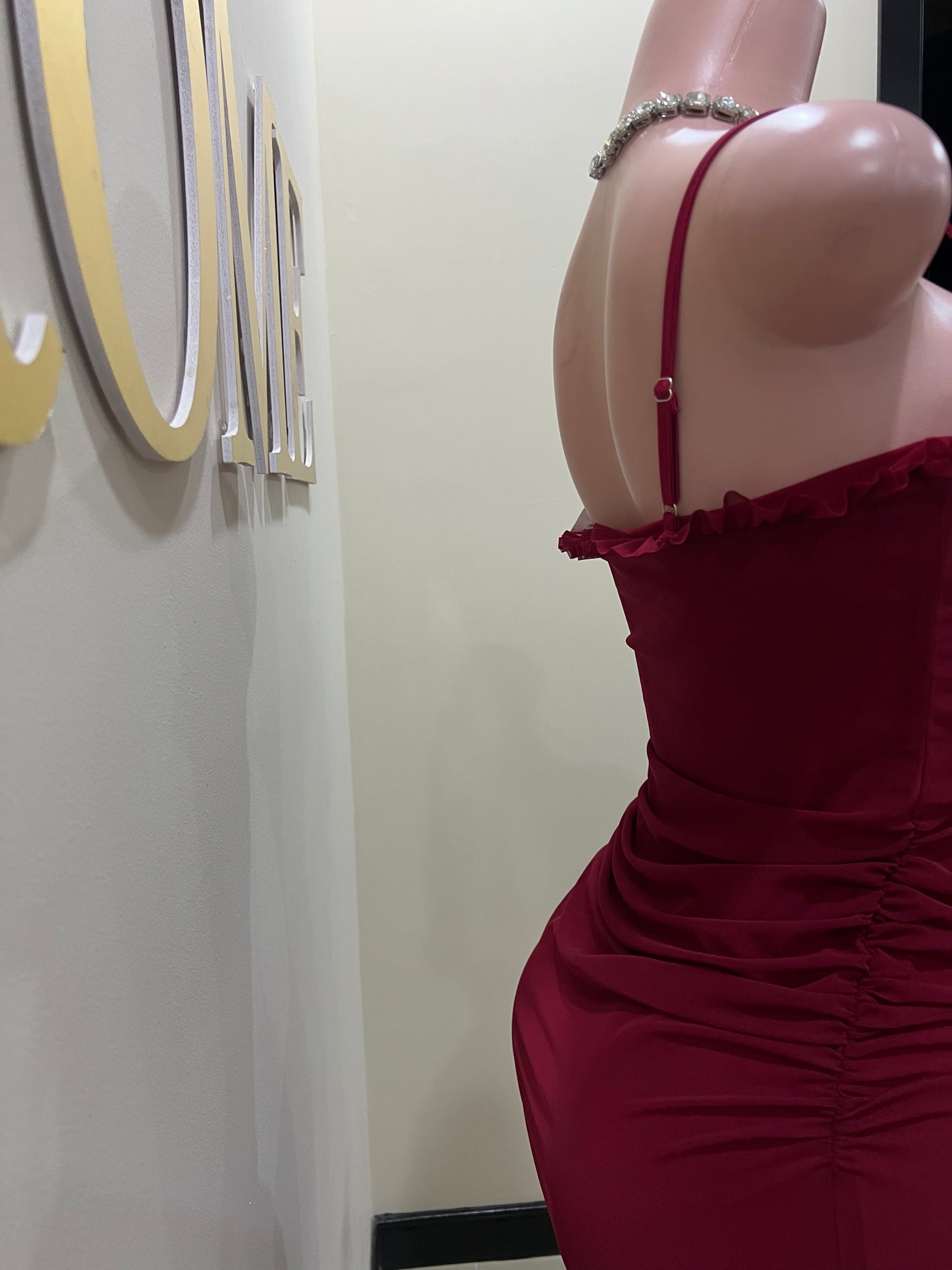 Mila Isabella Dress (Burgundy)