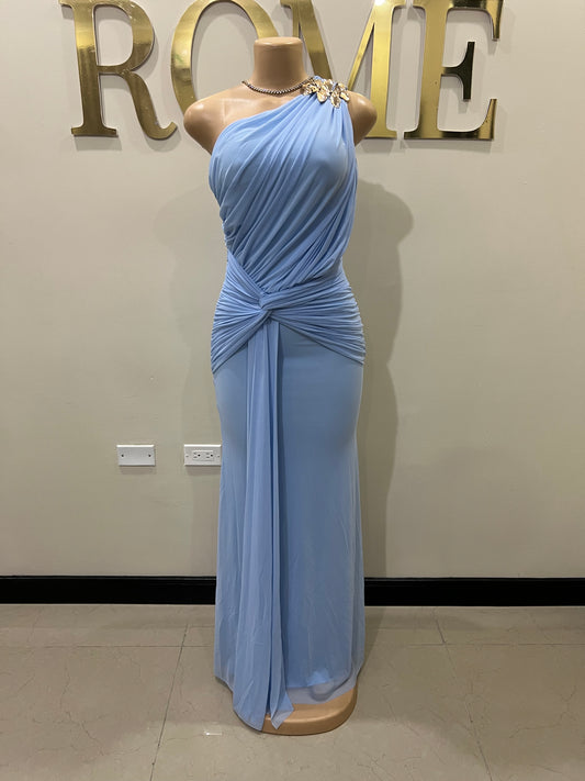 Michelle Petal Grace Dress (Light Blue)