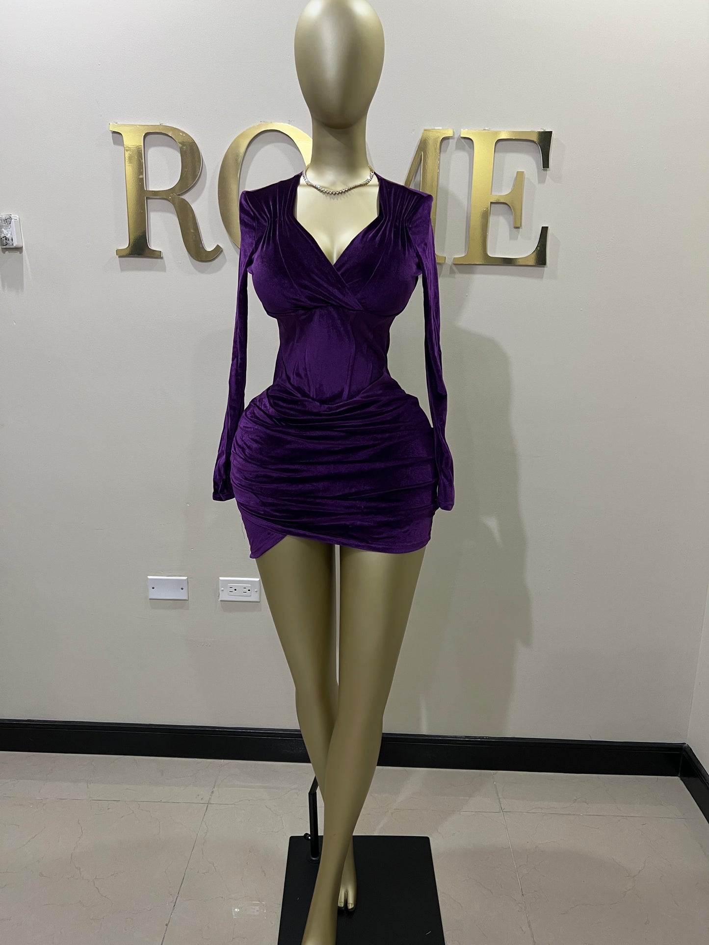 Adele Sweetheart Dress (Purple)