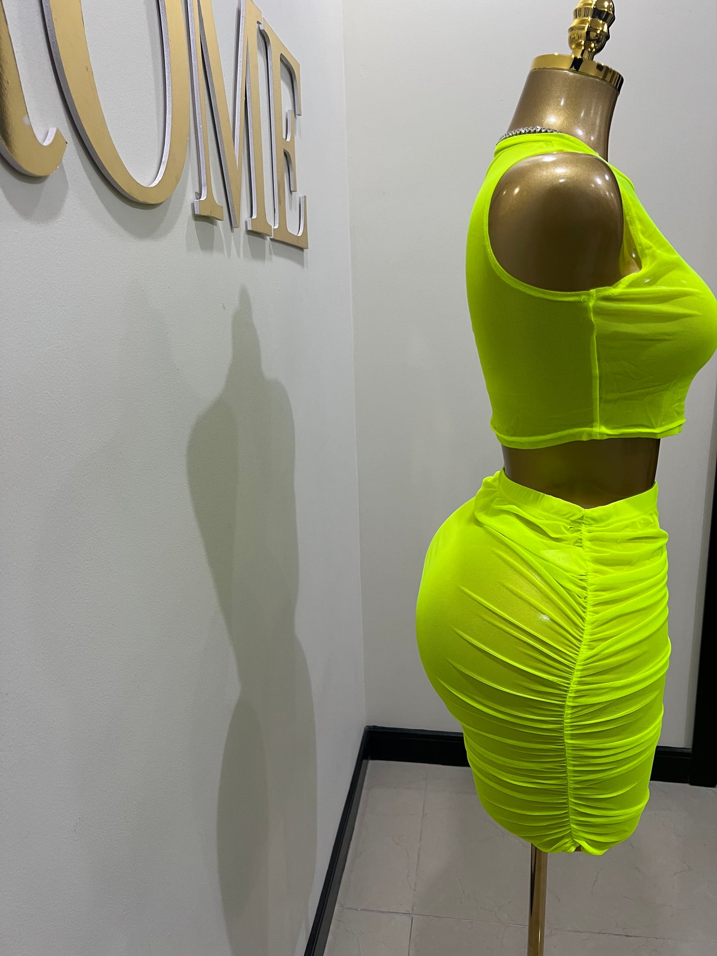 Skylar Mesh Skirt Set Cover Up
